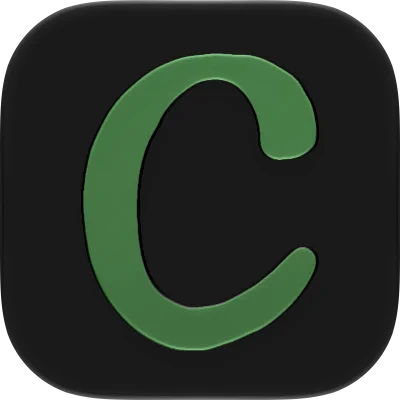 The Ceol app icon: a green C on a dark square
